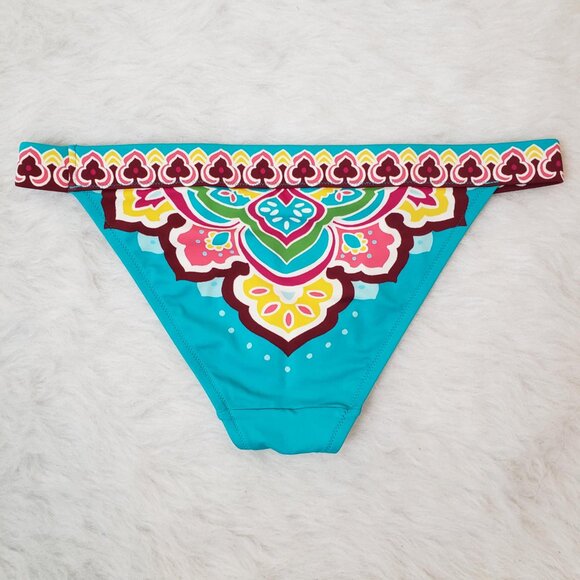 Victoria's Secret Small Beach Sexy Turquoise Caribe Floral Boho Bikini Swim Suit - Picture 14 of 16